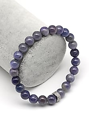 Tanzanit Doğaltaş Zirkon Aparatlı 8 mm Bileklik Küre