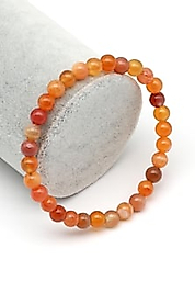 Karnelyan Akik Doğal Taş Bileklik 6 mm Küre