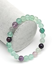 Florit Doğal Taş Bileklik 8 mm Fasetli Küre