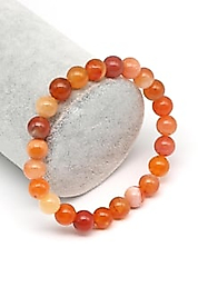 Karnelyan Akik Doğal Taş Bileklik 8 mm Küre