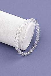 Kristal Kuvars Doğal Taş Bileklik 6 mm Küre