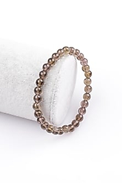 Dumanlı Kuvars Doğal Taş Bileklik 6 mm Küre