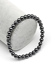 Hematit Doğal Taş Bileklik 6 mm  Küre