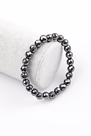 Hematit Doğal Taş Bileklik 8 mm Fasetli Küre