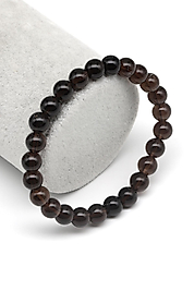 Dumanlı Kuvars Doğal Taş Bileklik 8 mm Küre