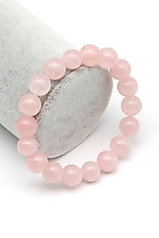 Madagaskar Pembe Kuvars Doğaltaş Bileklik 8 mm Küre
