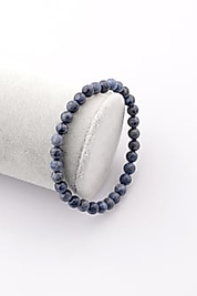 Dumortierit Doğal Taş Bileklik 6 mm Küre