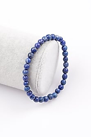 Lapis Lazuli Doğal Taş Bileklik 6 mm Fasetli Küre