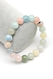 Akuamarin-Heliodor-Morganit Doğaltaş Bileklik