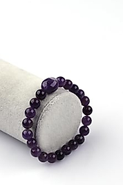 Ametist Doğal Taş Bileklik 8 mm Küre