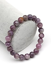 Lepidolit Doğal Taş Bileklik 8 mm Küre