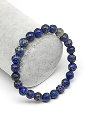 Lapis Lazuli Doğal Taş Bileklik 8 mm Fasetli Küre