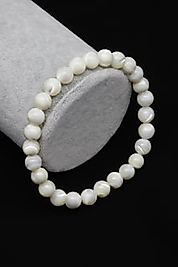 Sedef Doğaltaş Bileklik 6 mm Küre